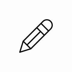 Pencil write draw tool icon vector sign
