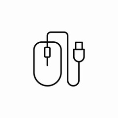 Computer mouse device icon vector sign
