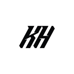 KH monogram logo design letter text name symbol monochrome logotype alphabet character simple logo