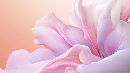 Abstract Floral Artwork: Pastel Pink and Lavender Hues