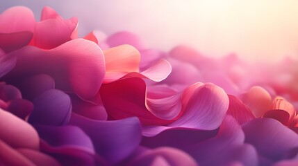 Obraz premium Soft Pink and Purple Flower Petals Abstract