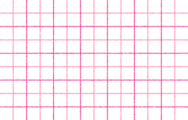 手書き感のある2色のチェック柄（ピンク）、シンプル、タッタソールチェック、二重格子、背景素材