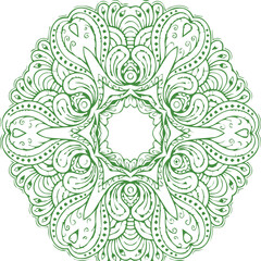 Beautiful flower art and mandala vector design