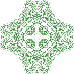 Beautiful flower art and mandala vector design