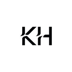 KH monogram logo design letter text name symbol monochrome logotype alphabet character simple logo