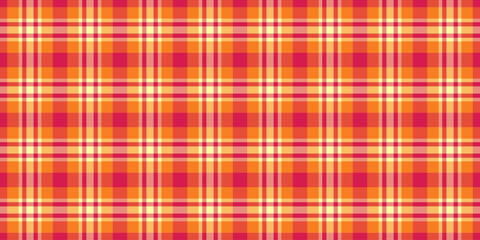 Vibrant orange and red plaid pattern. Perfect for textile design, website backgrounds, or autumnthemed projects.  A cheerful and energetic design, ideal for adding a touch of warmth and style.