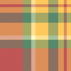 African pattern fabric background, sketch textile seamless plaid. Merry texture tartan vector check in red and amber colors.