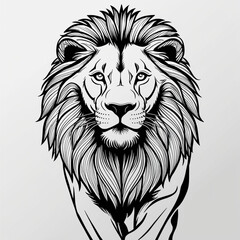 Black Tiger With a White Background 