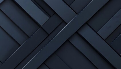 Abstract geometric pattern with dark blue wooden planks arranged in a crisscross design.