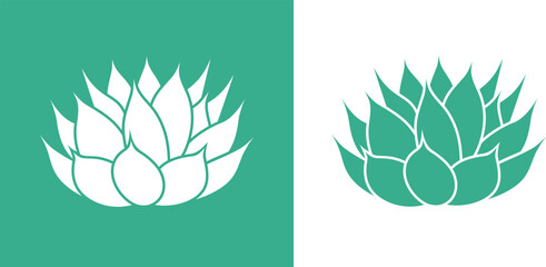Agave logo. Isolated agave on white background