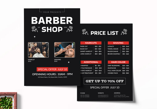 Barber Shop Flyer Layout
