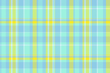 Business check vector seamless, birthday card pattern fabric texture. Asymmetric tartan plaid background textile in teal and cyan colors.