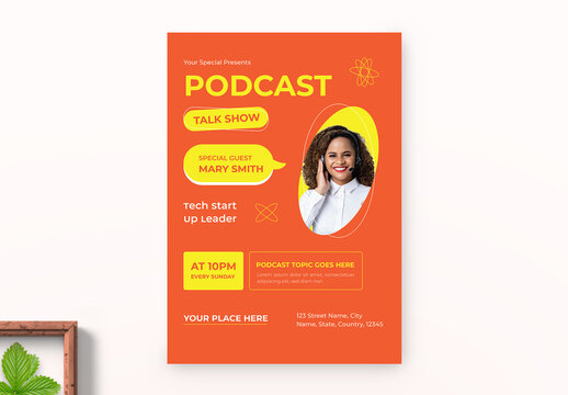Modern Podcast Talk Show Flyer