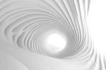 A smooth, spiraling tunnel with a bright opening, creating a sense of depth and movement.