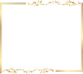 frame with leaves gold border Golden Border Warm Color Frame