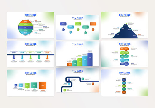 Timeline Infographic Presentation With Gradient Accent