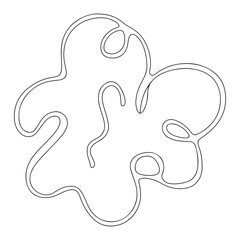 Clouds one continuous line drawing, Vector illustration drawn with one continuous line of clouds in the sky. Single line concept of overcast cloudy weather, Cloud one line drawing.