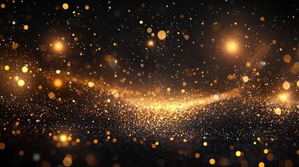 Obraz premium Abstract Golden Glitter and Bokeh Background