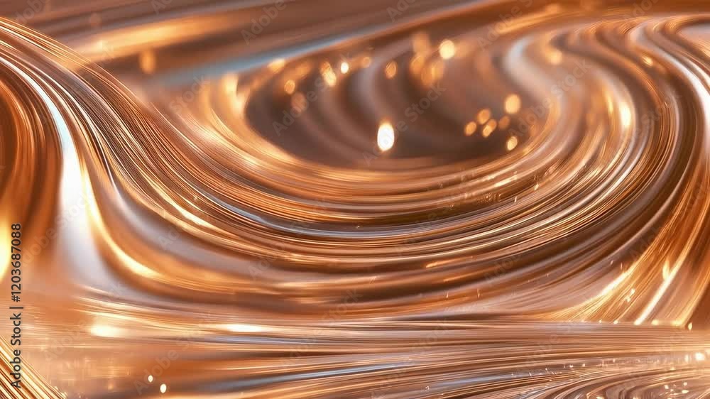Canvas Prints captivating golden swirls: a stunning abstract background with shimmering light trails and energetic