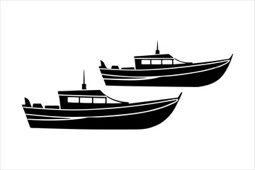 Highly Detailed Boat Silhouettes