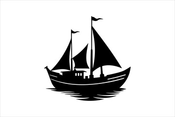 Highly Detailed Boat Silhouettes