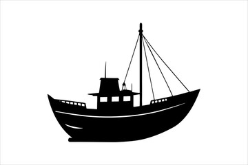 Highly Detailed Boat Silhouettes