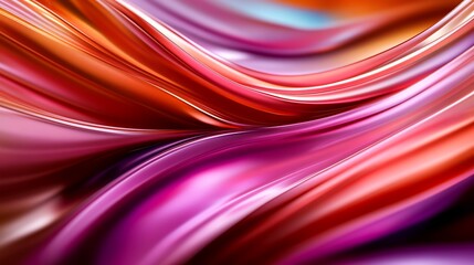 Fototapeta premium Abstract Swirling Hues: A Symphony of Red and Pink