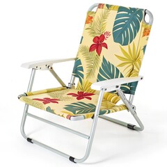 Beach chair on white background