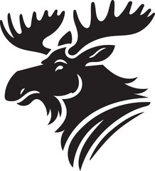 silhouette of a moose