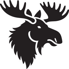 Obraz premium head silhouette moose