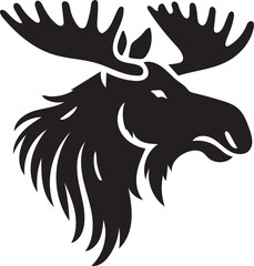 silhouette of a moose