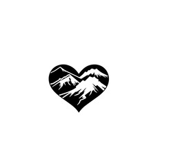 heart mountain vector