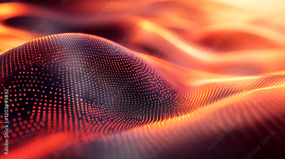 Poster abstract waves of color and light create a mesmerizing visual experience at sunset