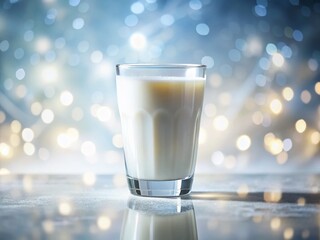 Fresh Cold Glass of Milk, Dairy Product, Healthy Drink, Breakfast Beverage
