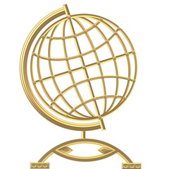 Goldener Globus Kompass   Anker  Windrose  Steuerrad  Segelschiff