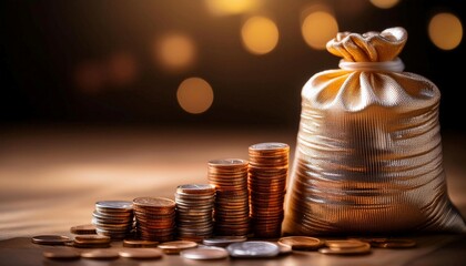 Saving and financial security elements, ideal for topics related to personal finance, budgeting, and investments.