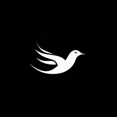 Obraz premium Abstract bird in flight, graphic design, logo concept