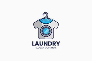 Laundry Logo Template. Vector Illustration