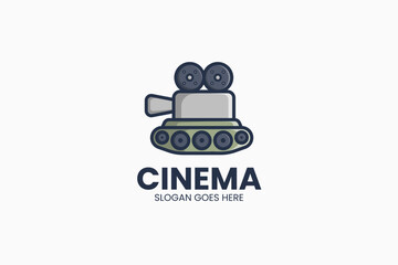 Tank Cinema Logo. Vector Illustration