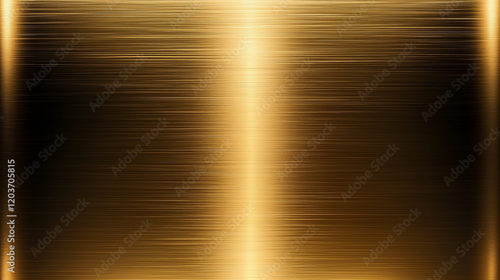 Fototapete Abstract golden metal texture with light reflections and shadows on a shiny bronze or brass surface. High-resolution vector-style design element showcasing intricate textures and colors, captured with