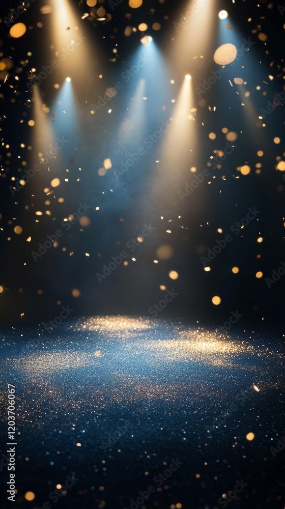 Aufkleber sparkling background with lights and bokeh effect for events