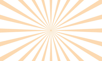 White and orange sunburst pattern background. Vector orange sun rays and sunburst backdrop background.