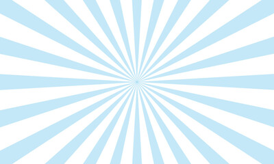 White and blue sunburst pattern background. Vector blue sun rays and sunburst backdrop background.