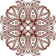 Beautiful flower art and mandala vector design