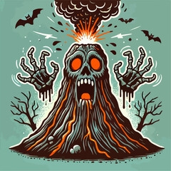 vector illustration of a scary halloween