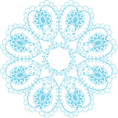 Beautiful flower art and mandala vector design