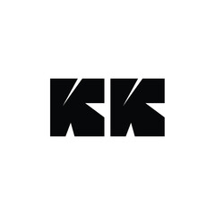 KK monogram logo design letter text name symbol monochrome logotype alphabet character simple logo
