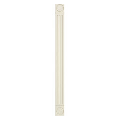 Pilasters isolated transparent on white background , wooden white pilasters