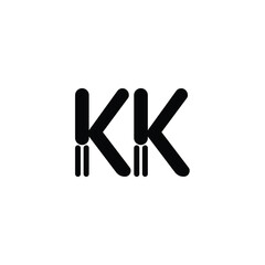 KK monogram logo design letter text name symbol monochrome logotype alphabet character simple logo
