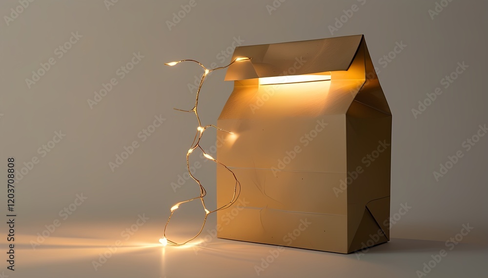 Poster creative lighted box display studio setting product photography minimalist environment close-up view